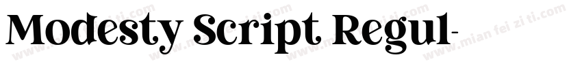 Modesty Script Regul字体转换
